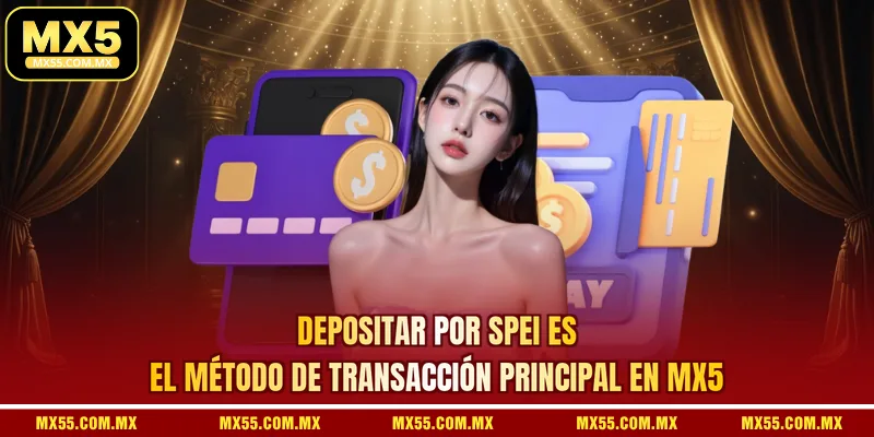 Depositar por SPEI es el método de transacción principal en MX5